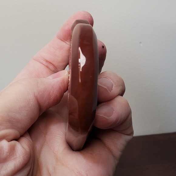 Carnelian Crystal Heart With Druzy - Picture 10 of 13